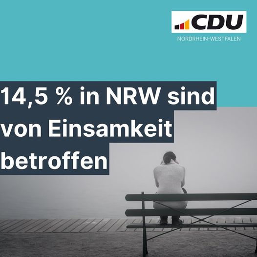 Rund 14,5 % der Menschen in NRW sind von Einsamkeit betroffen. Einsamkeit betri...