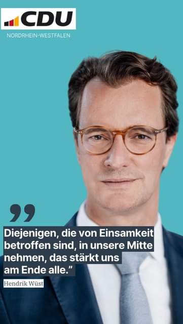 Statement unseres Landesvorsitzenden @hendrik.wuest zur Woche gegen Einsamkeit....