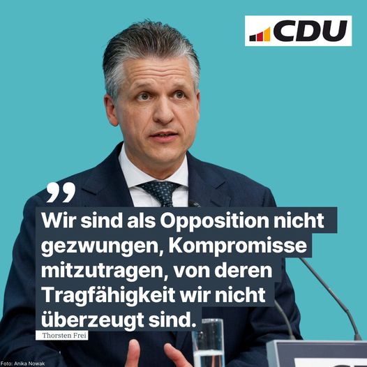 „Der Bundeskanzler kündigt an, handelt aber nicht“, kritisierte Thorsten Frei h...