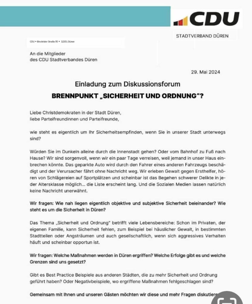 Diskussionsforum „Brennpunkt Sicherheit und Ordnung“ am 18.06.2024 im Dorint Hot...