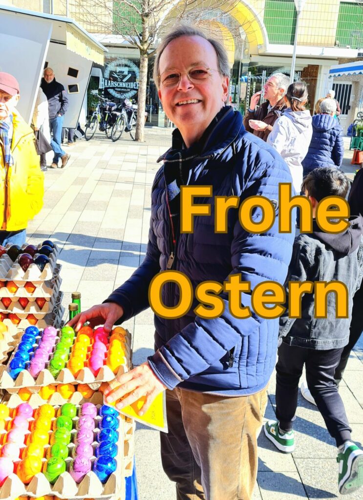 Ich wünsche allen frohe und gesegnete Ostern.