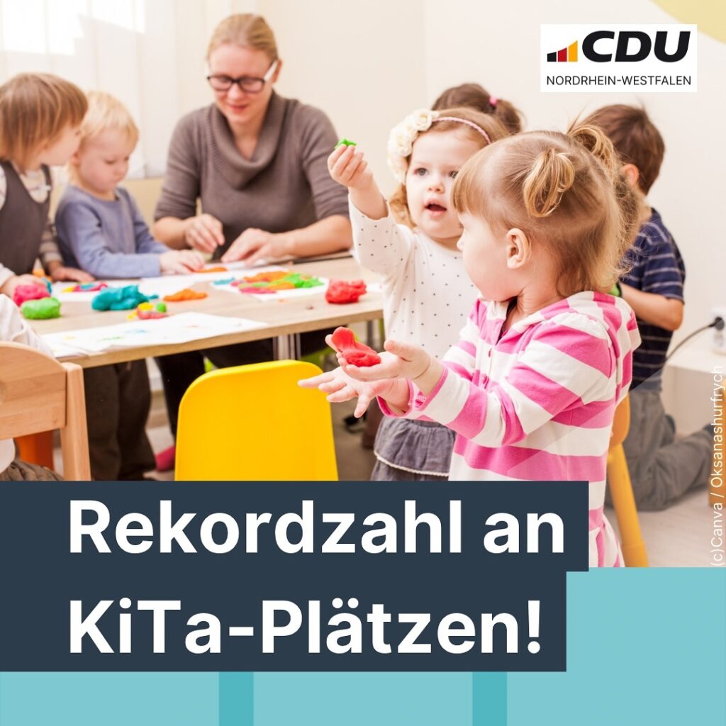 Rekordzahl an #KiTa- und Betreuungsplätzen! In Nordrhein-Westfalen gibt es so v...