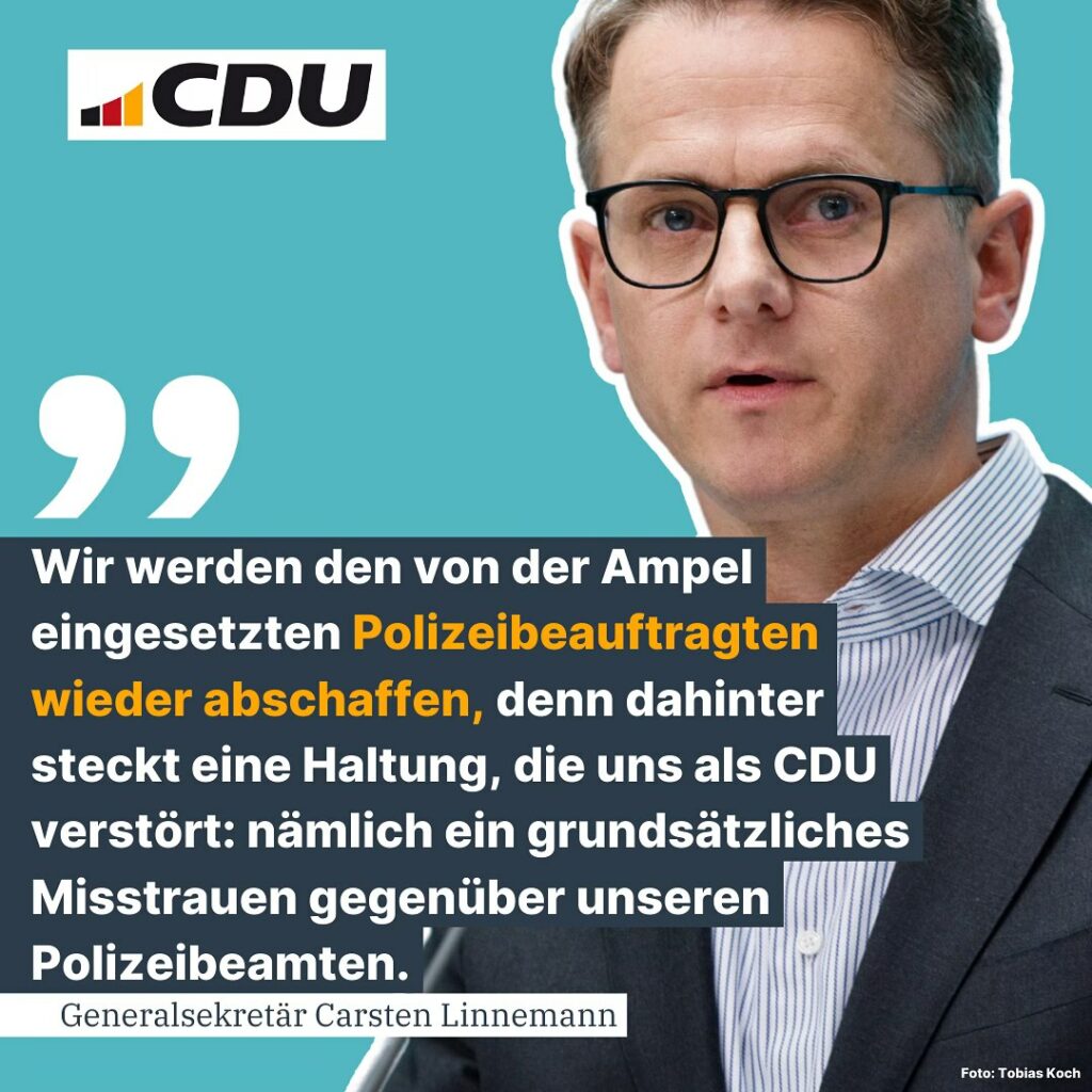„Wir sehen in der Polizei unseren Partner, dem wir den Rücken stärken müssen!“, ...