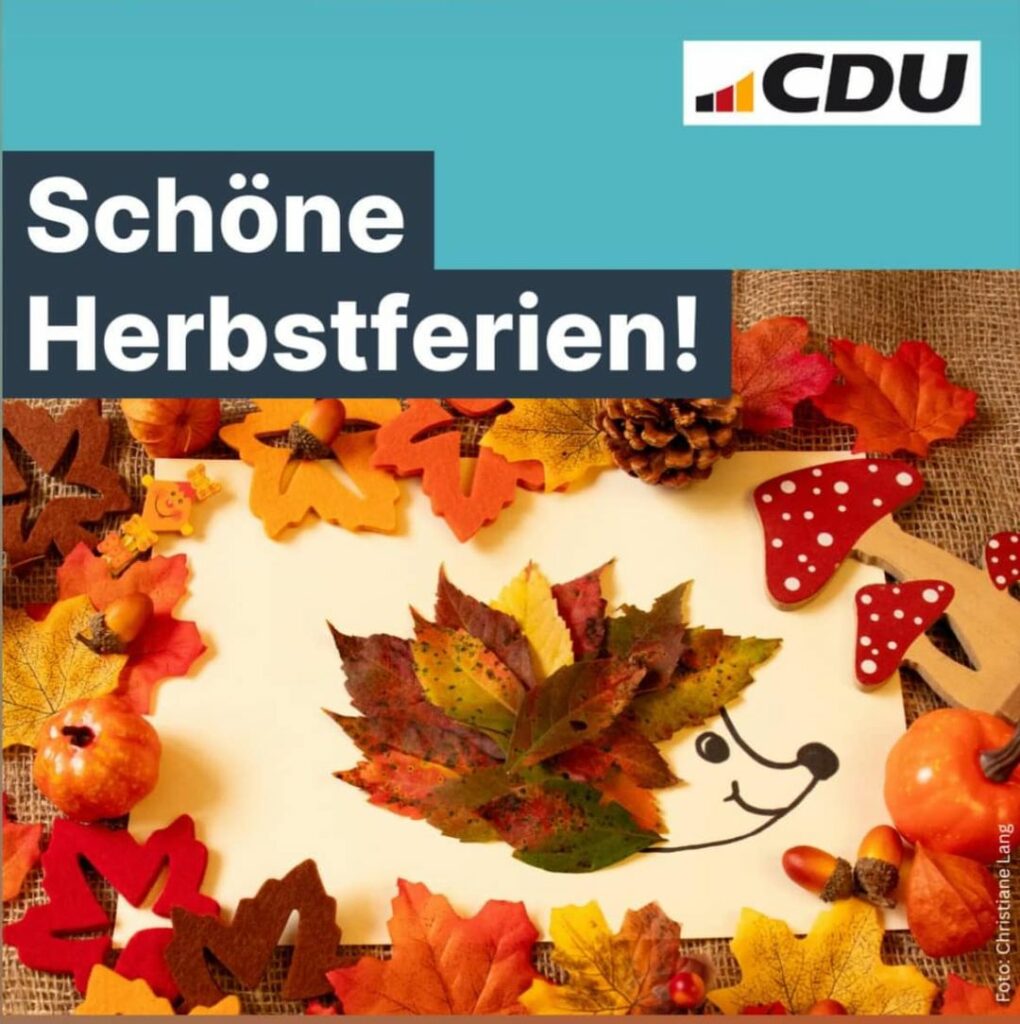 Der CDU Stadtverband Düren wünscht schöne Herbstferien.