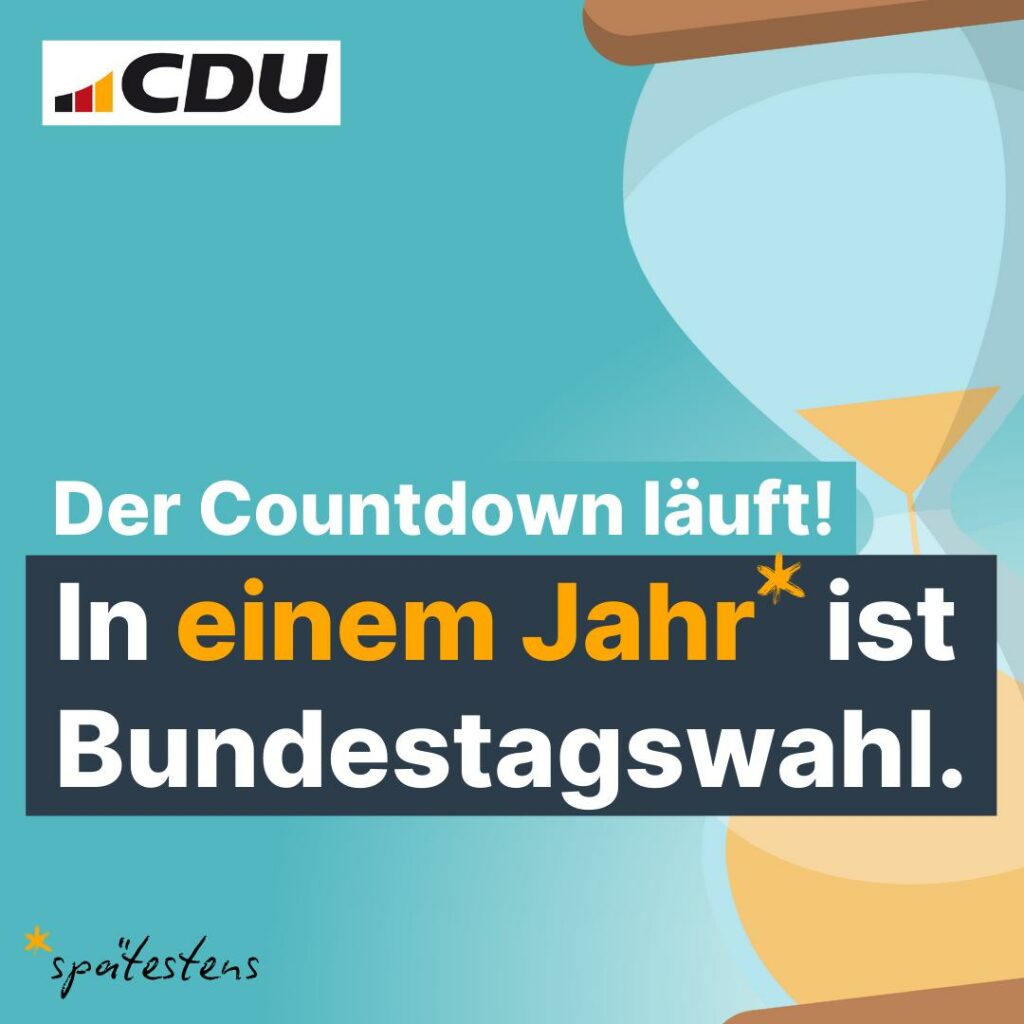 Du musst kein Jahr warten, damit sich in Deutschland etwas verändert – Du kannst...