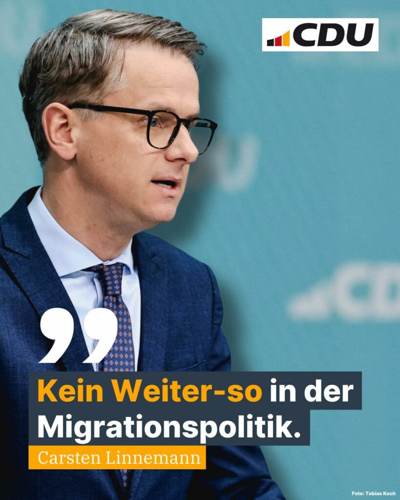 In der Migrationspolitik muss es einen Politikwechsel geben, unterstreicht Gener...