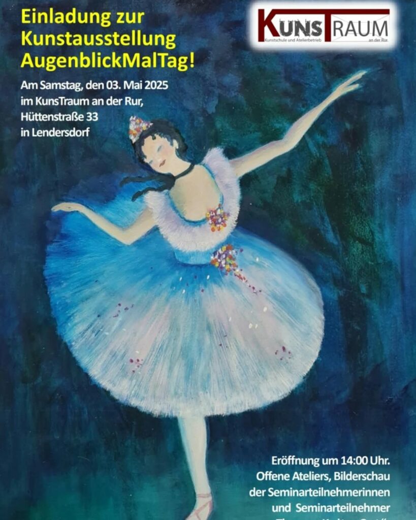 Kunstausstellung in den Atelierräumen von KunsTraum in Lendersdorf.  Vielen Dank...
