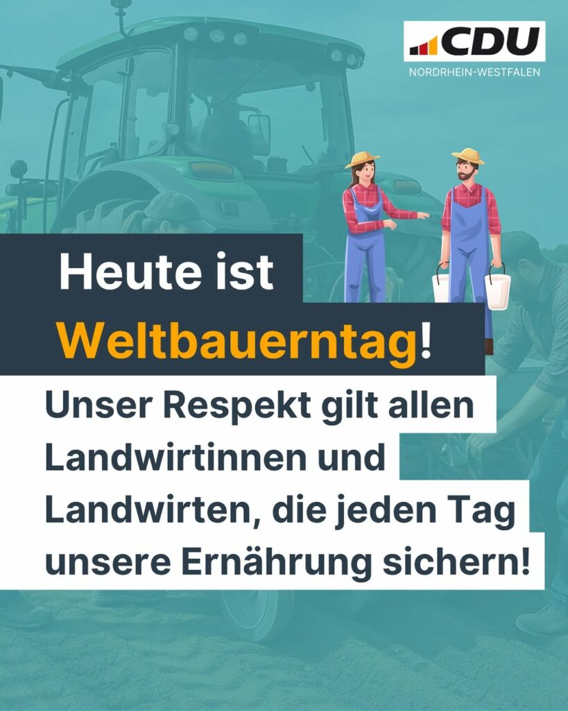 Weltbauerntag – Danke an unsere Landwirtinnen und Landwirte!

Am heutigen #Welt...