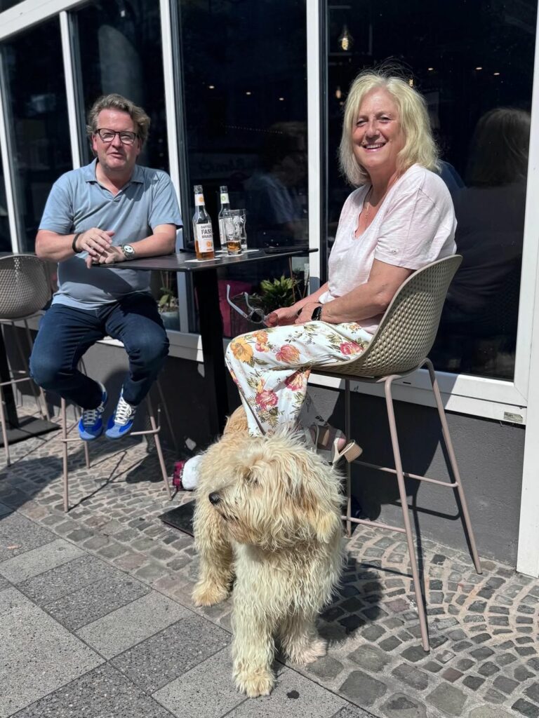 Spontanes Treffen mit meiner Koppelkandidatin Konny Hanrath-Elsen auf dem Marktp...