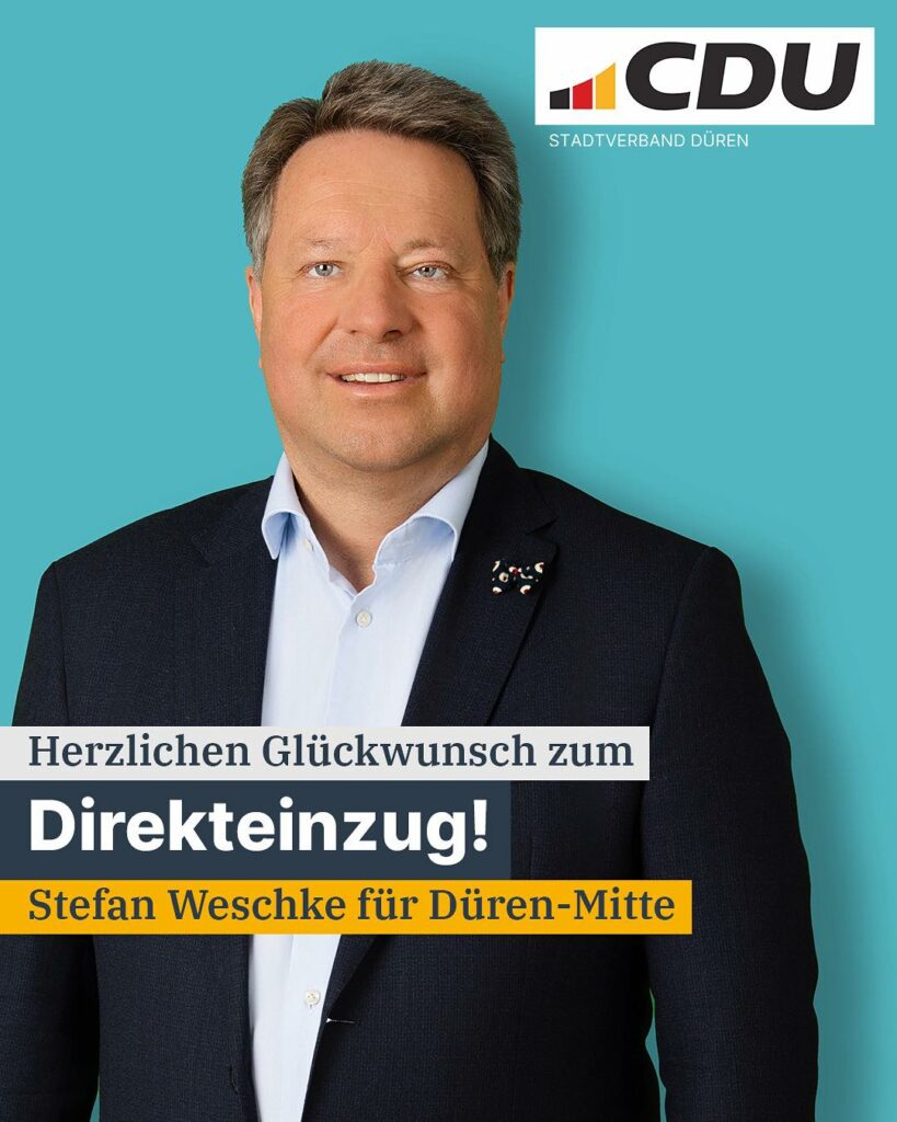 Die Bürgerinnen und Bürger in Düren-Mitte haben gewählt: �Wir gratulieren Stefan...