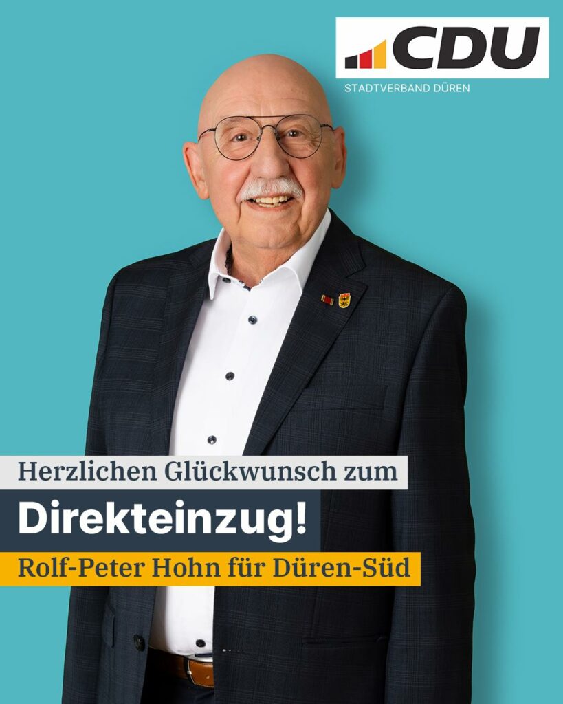 Die Bürgerinnen und Bürger in Düren-Süd haben gewählt: Wir gratulieren Rolf-Pete...