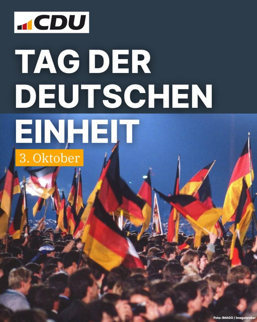 Heute feiern wir 35 Jahre wiedervereinigtes Deutschland. Wir feiern den Mut der ...