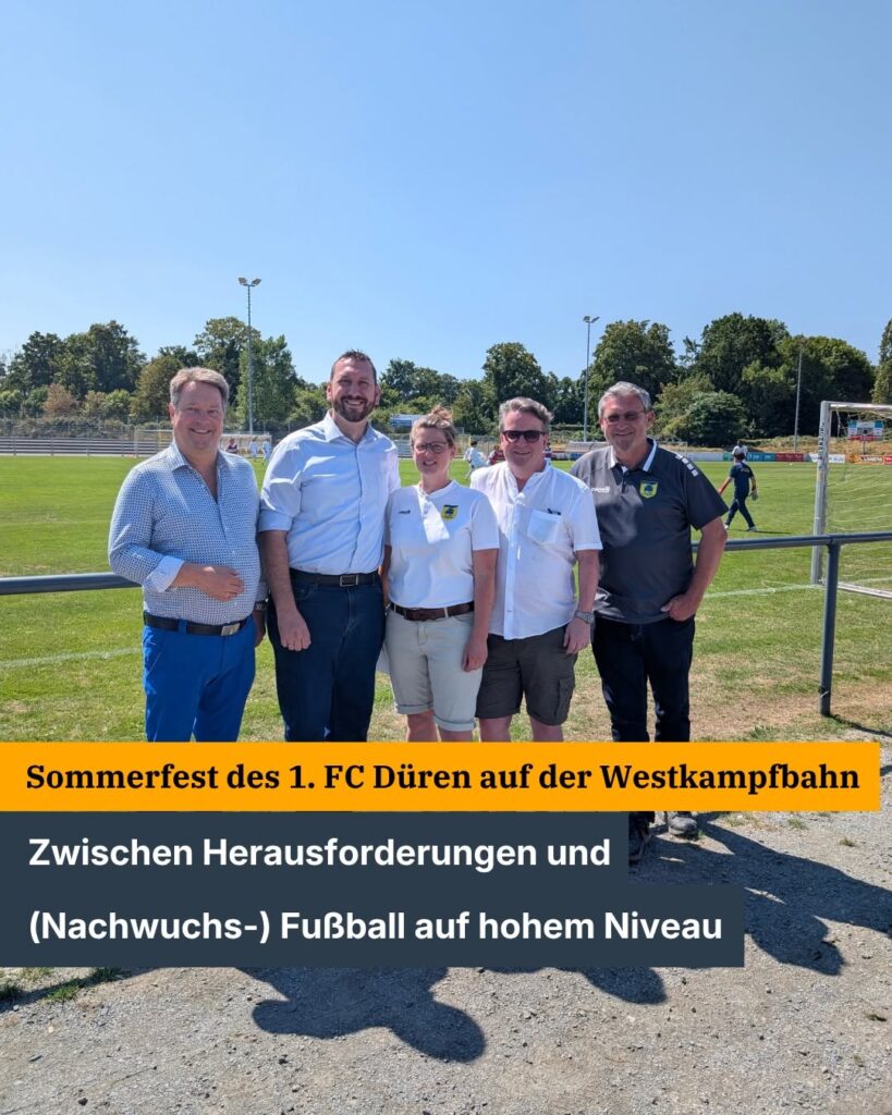 Beim Sommerfest des 1. FC Düren zeigt sich, worauf es im Sport ankommt.

Der 1....