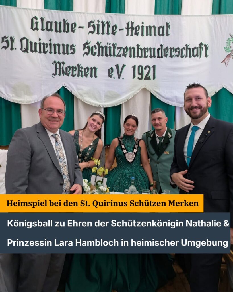 Schützenfest in Merken: stolze Majestäten und starker Nachwuchs!
Im Mittelpunk...